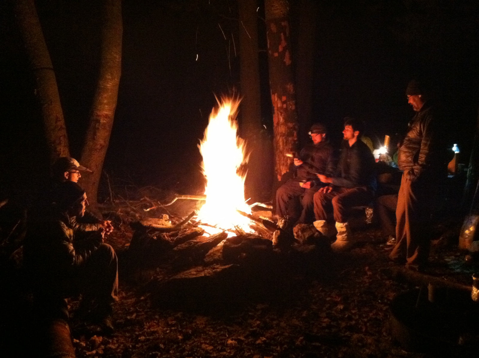 Indians sitting around Fire