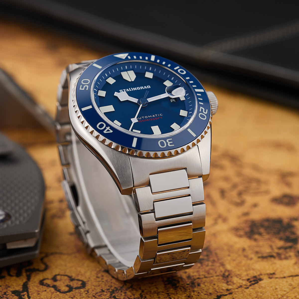 Volga Defender. Blue Dial. 316L BRACELET. SG-0413-11