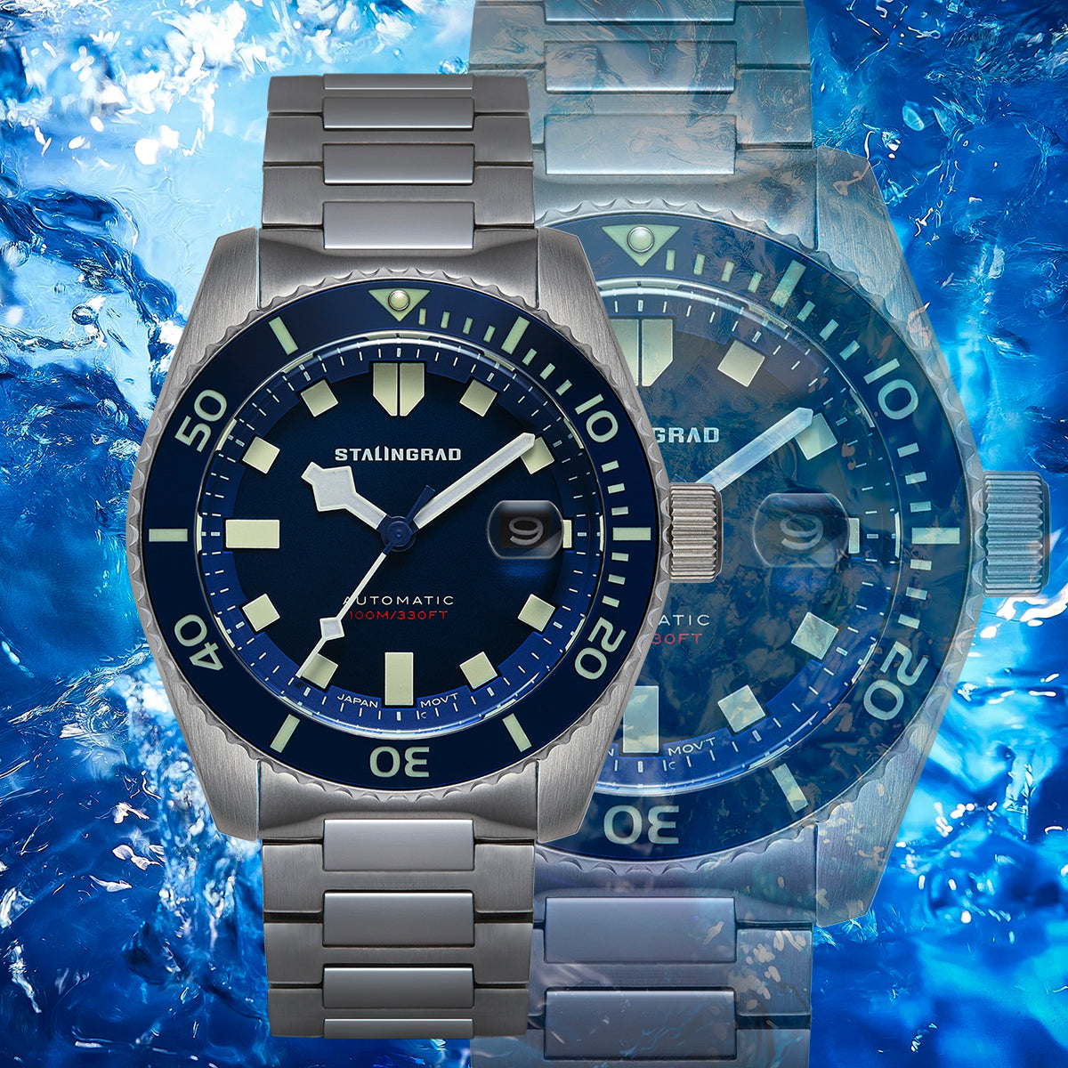 Volga Defender. Blue Dial. 316L BRACELET. SG-0413-11