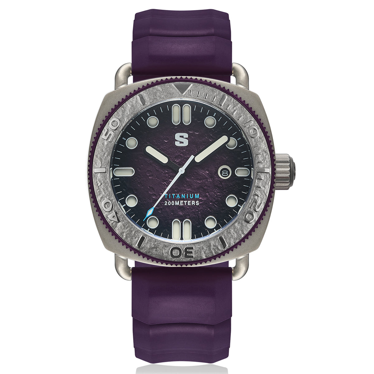 TITANIUM Defender. Purple Lunar Dial. Purple Silicon Strap. SG-24001-07